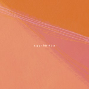 Happy Birthday / Greeting Card / Blank Card / Abstract Illustration / Set of 8