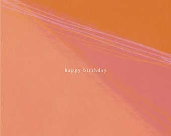 Happy Birthday / Greeting Card / Blank Card / Abstract Illustration / Set of 8