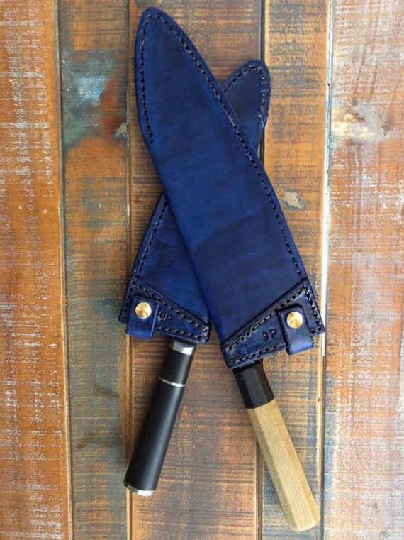 Leather Sheath for Kitchen Knives Etsy