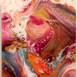 Pink Ocean Dream Abstract resin painting