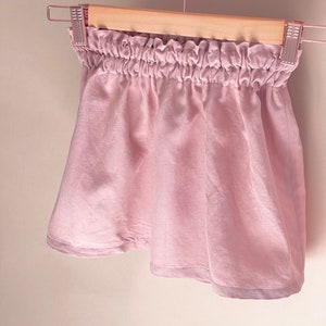 Gonna in lino Tencel lyocell tascabile gonna rosa antico