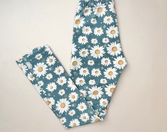 Leggings daisies daisies flowers