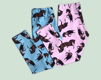 Leggings brown horses