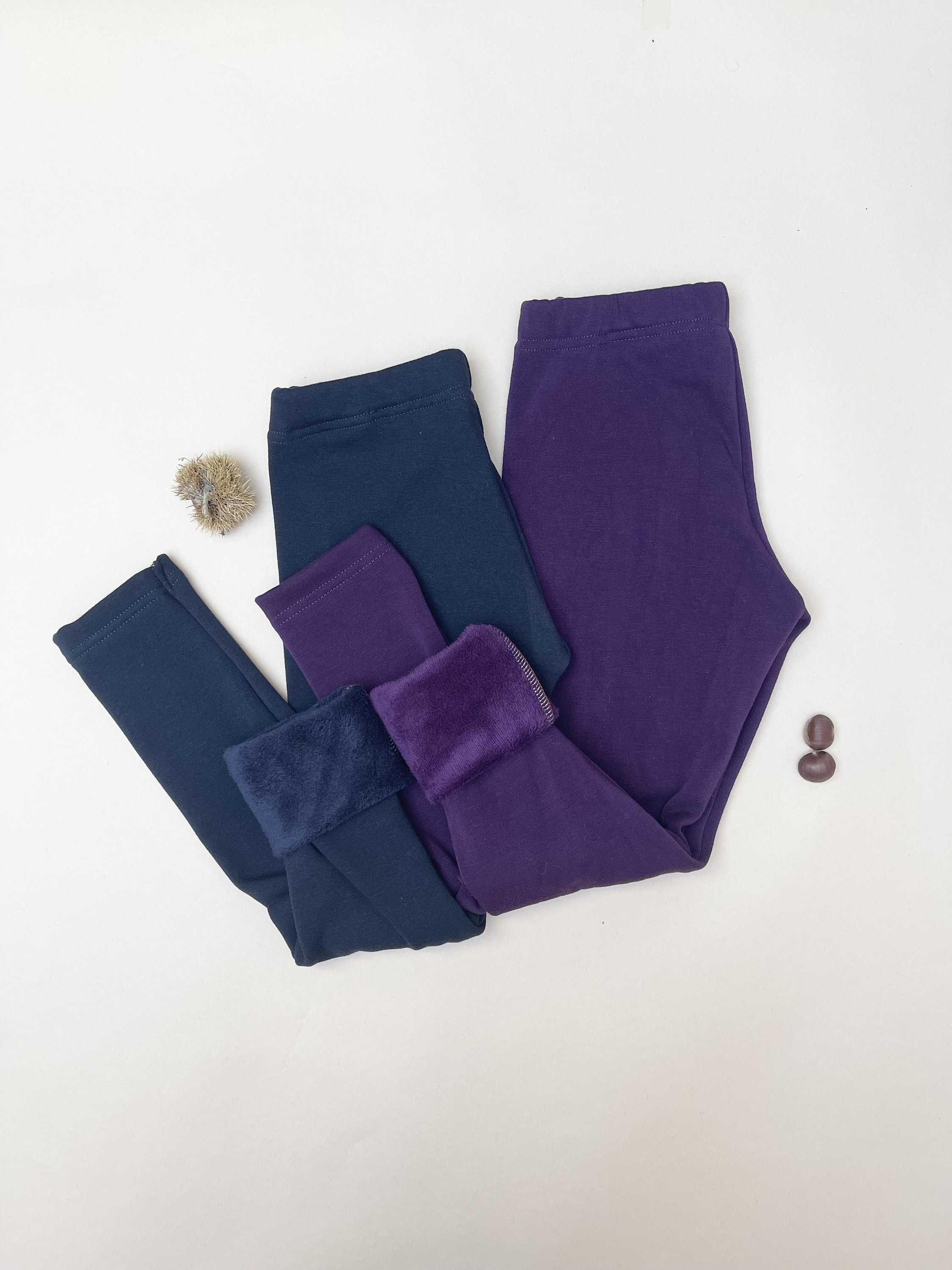 Warm thermal leggings in alpine fleece