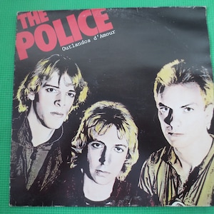 The POLICE, OUTLANDOS d&#39; Amour, The POLICE Records, Rock Record, The Police Albums, The Police Lp, Rock Album, Vintage Records, 1979 Records