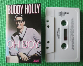 Cassette Tapes, BUDDY HOLLY, Oh BOY, Buddy Holly Cassette, Buddy Holly Tape, Tape Cassette, Music Cassette, Music Tapes, Tape, 1987 Cassette