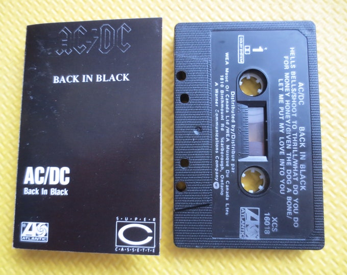 Cassette Tapes, Ac-dc Tape, BACK in BLACK, Ac-dc Album, Ac-dc Music, Ac ...