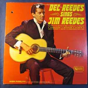 DEL REEVES, Sings JIM Reeves, Country Records, Del Reeves Record, Del Reeves Album, Del Reeves Lp, Country Lp, Vintage Records, 1965 Records