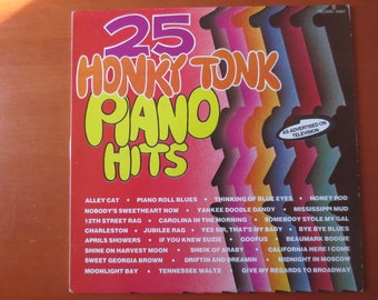 25 Honky Tonk-piano's hits vinylplaat - Ragtime-album 1976