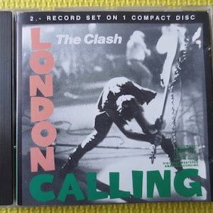 Vintage Cds, The CLASH, LONDON Calling, The CLASH Cds, Punk Cds, Rock Cds, Rock Music Cd, Pop Music Cd, Pop Cd, Rock Lp, 1986 Compact Disc