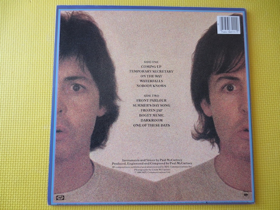 PAUL Mccartney, Mccartney II, the Beatles, 1980 Record, Vintage