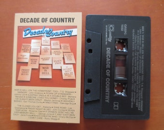 DECADE of COUNTRY, Country Music, 1986 Cassette Tape, Vintage Cassettee