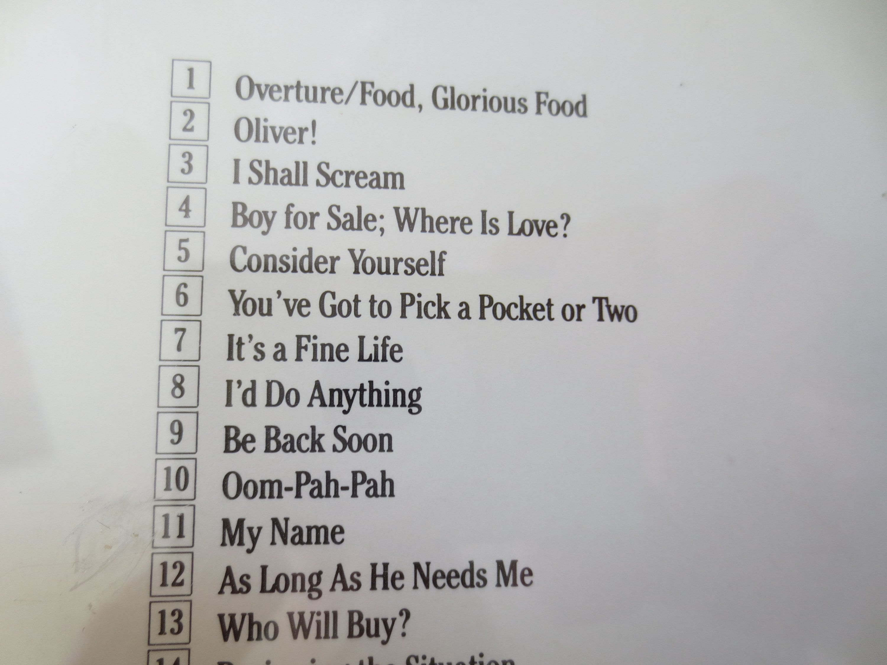 Vintage Cds, OLIVER!, SOUNDTRACK Cd, OLIVER! Cd, Music Cds