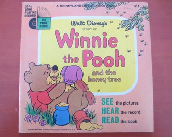 Vintage Records, DISNEY Album, WINNIE the POOH, Disneyland Records, Disney Records, Childrens Records, Disney Lp, Vinyl Lp, lp, 1966 Records