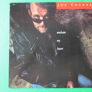 Vintage Records, JOE COCKER, Unchain My HEART, Joe Cocker Record, Joe Cocker Album, Joe Cocker Lp, Classic Rock lp, Rock Album, 1987 Records