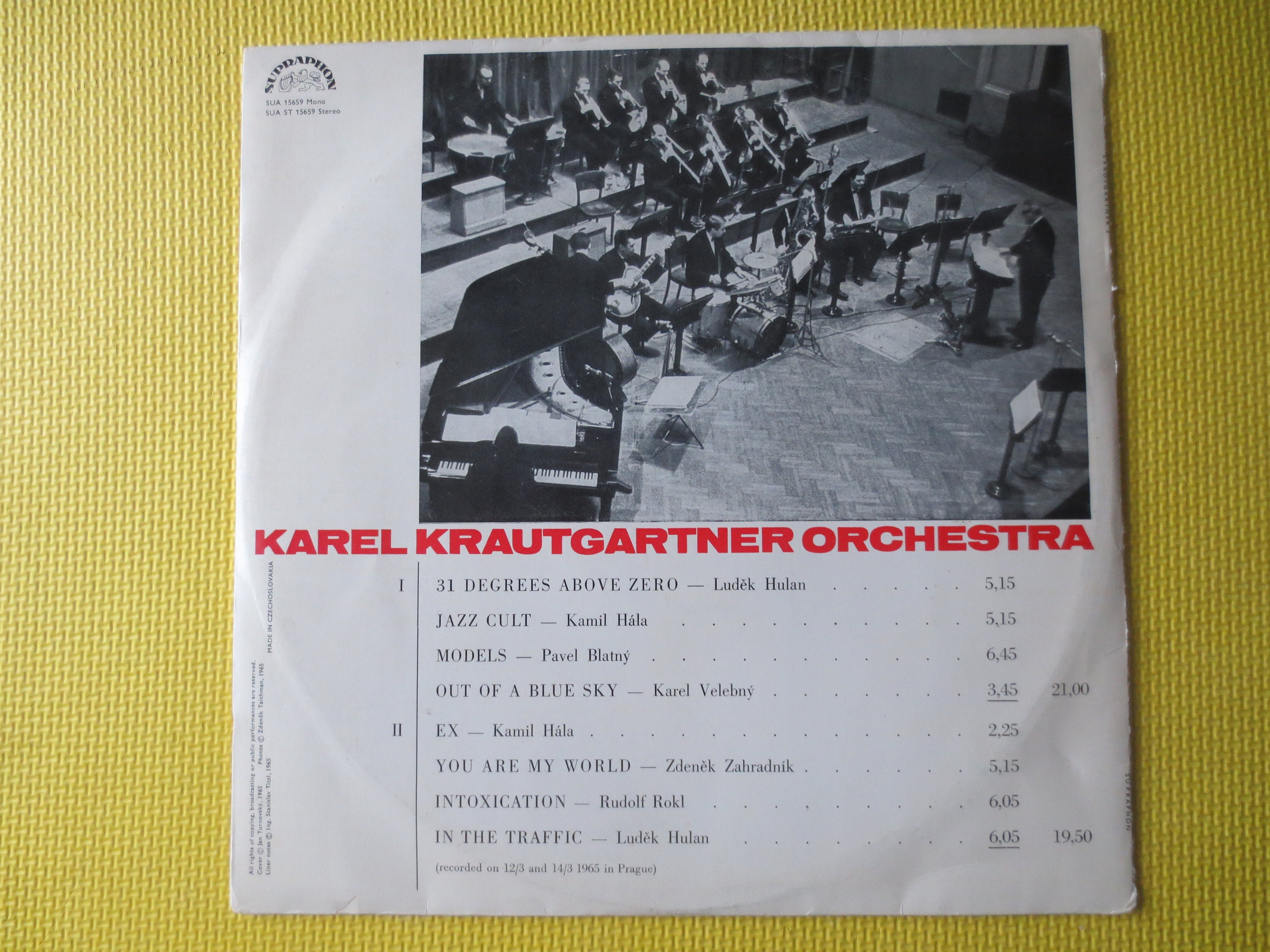 Karel Krautgartner Orchestra - KK2 Vinyl Record - 1966 Jazz Album