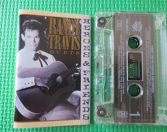 RANDY TRAVIS, HEROES & Friends, Country Album, 1990 Cassette Tape, Vintage Cassette