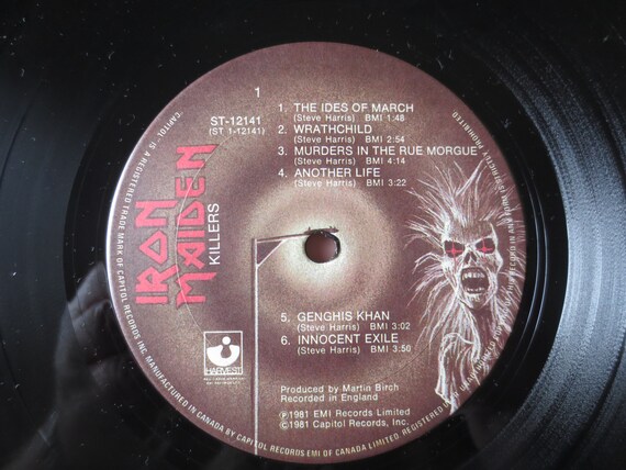 IRON MAIDEN, KILLERS, Iron Maiden Records, Rock Records