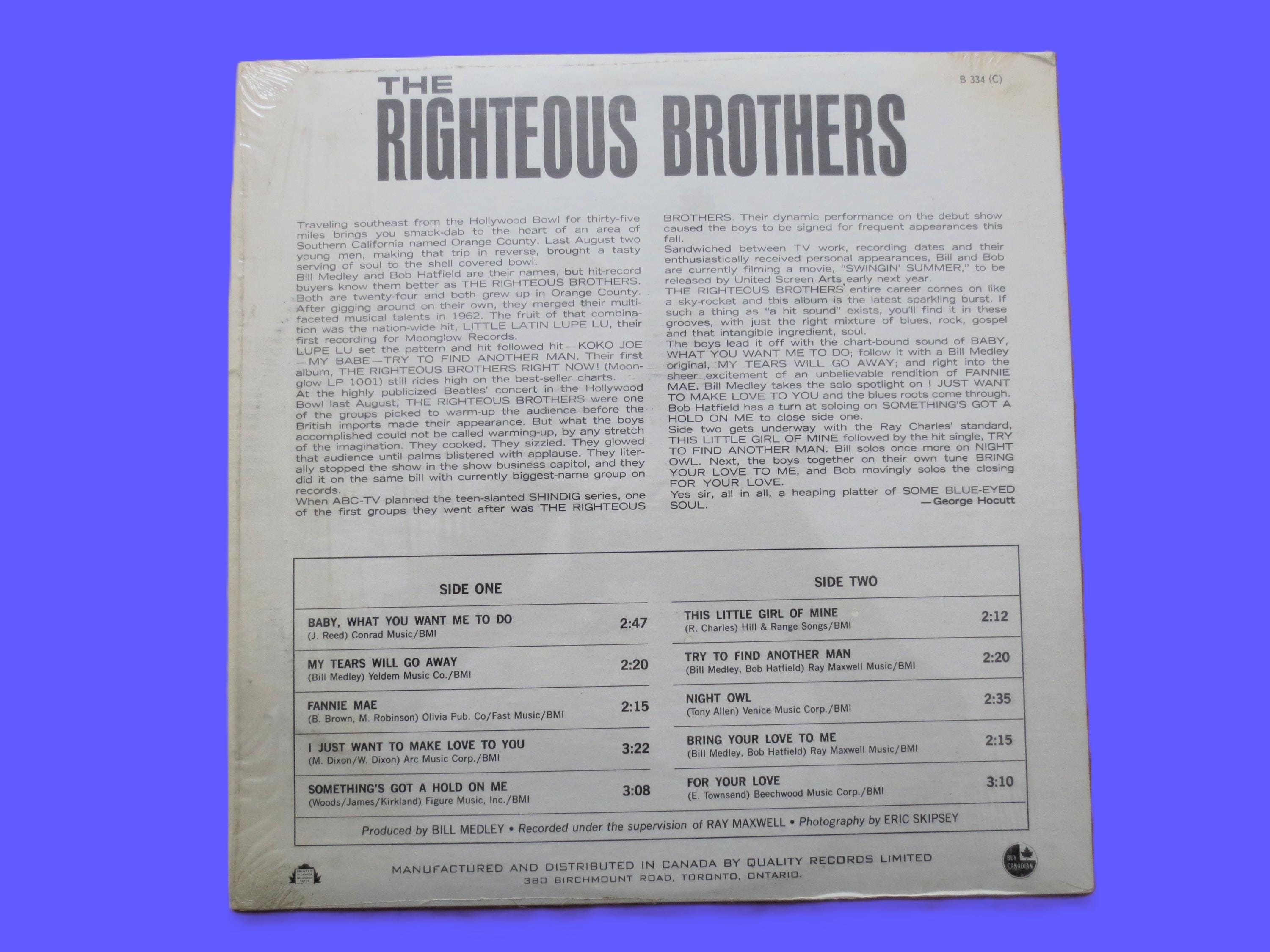 The RIGHTEOUS BROTHERS, Some Blue-eyed SOUL, Vintage Album, 1964