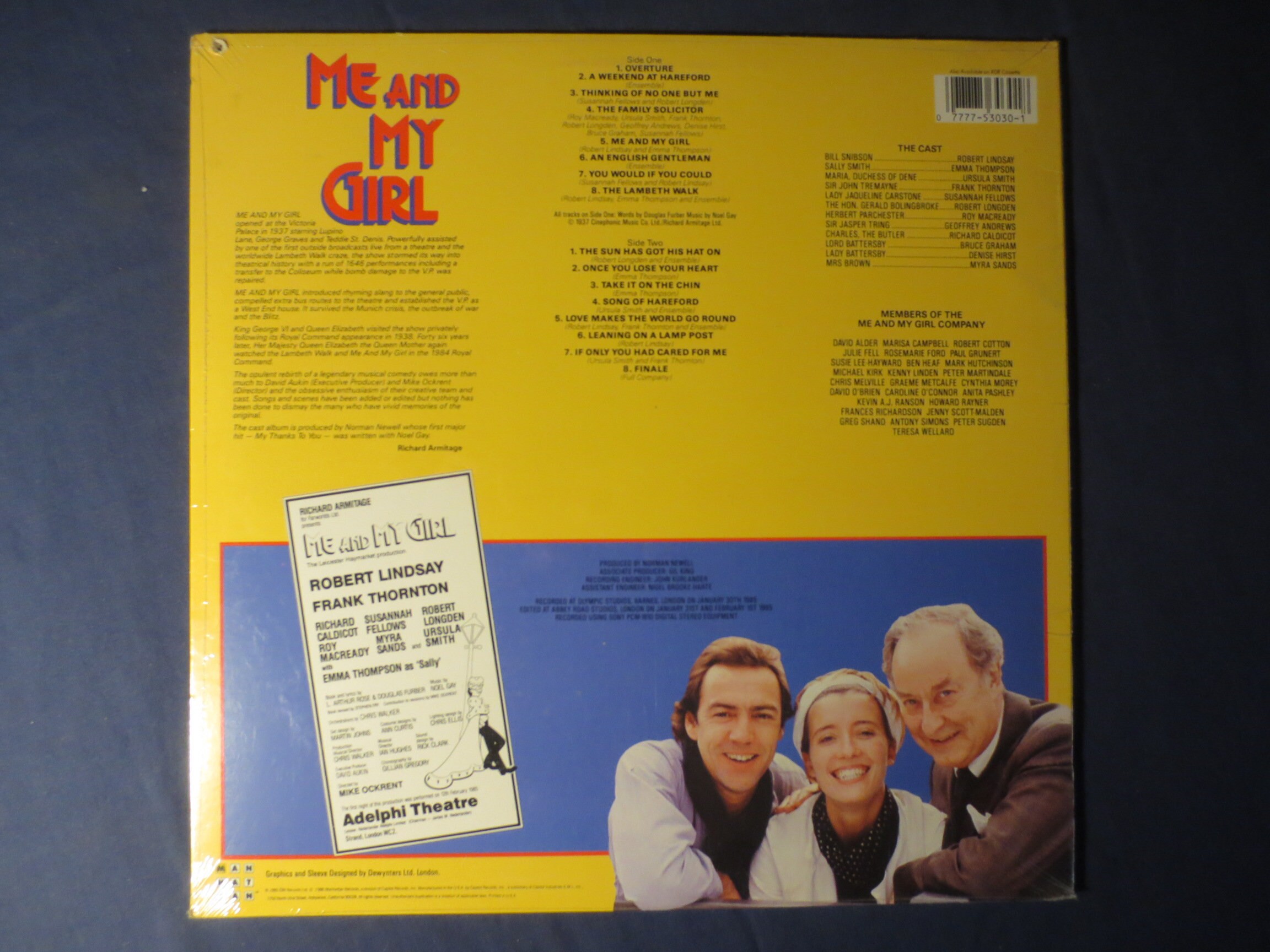 Me and My Girl Vinyl Record: 1985 Musical Theater Album (factory