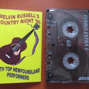 Casete antiguo, MELVIN RUSSELL, cinta country, LP NEWFOUNDLAND, casete de cinta, casete country, cinta de Melvin Russell, cintas, casete de 1996