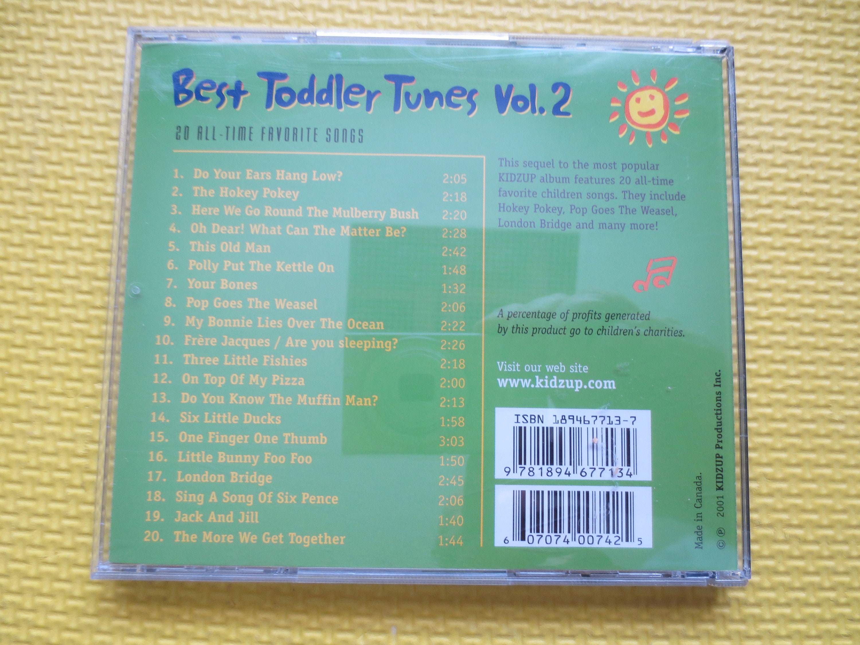 BEST TODDLER TUNES, Volume 2, Kidzup Cd, Lullabies Cd, Kids