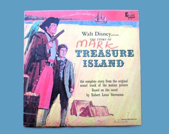 WYSPA SKARBÓW, Disneyland Records, Album vintage, Płyta z 1964 roku, Płyta winylowa