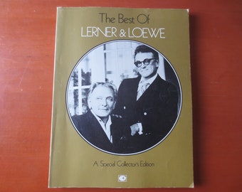 Vintage Book, LERNER and LOEWE, Sheet Music, Music Books, Musical Sheet Music, Piano Sheet Music, Theatre Sheet Music, Vintage Music Book