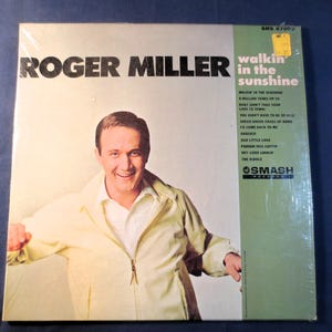 ROGER MILLER, Walkin&#39; in the Sunshine, Country Records, Roger Miller Record, Roger Miller Album, Vinyl Albums, Vintage Records, 1967 Records