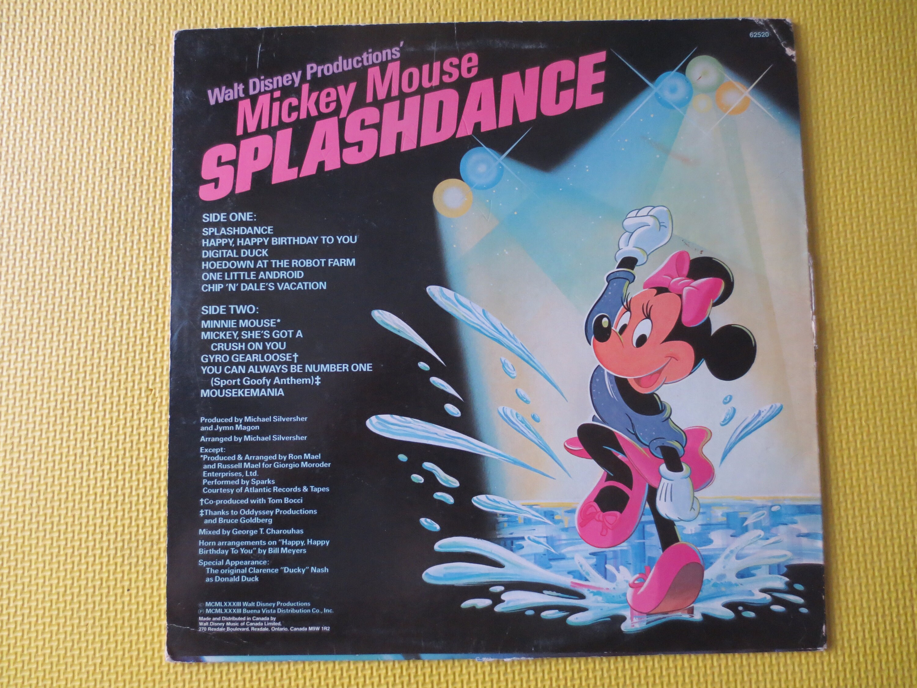 ミッキーマウス スプラッシュダンス レコード - 1983年