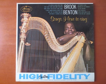 Vintage Records, BROOK BENTON, Songs I LOVE to Sing, Brook Benton Record, Brook Benton Album, Brook Benton Lp, Vintage Vinyl, 1960 Record