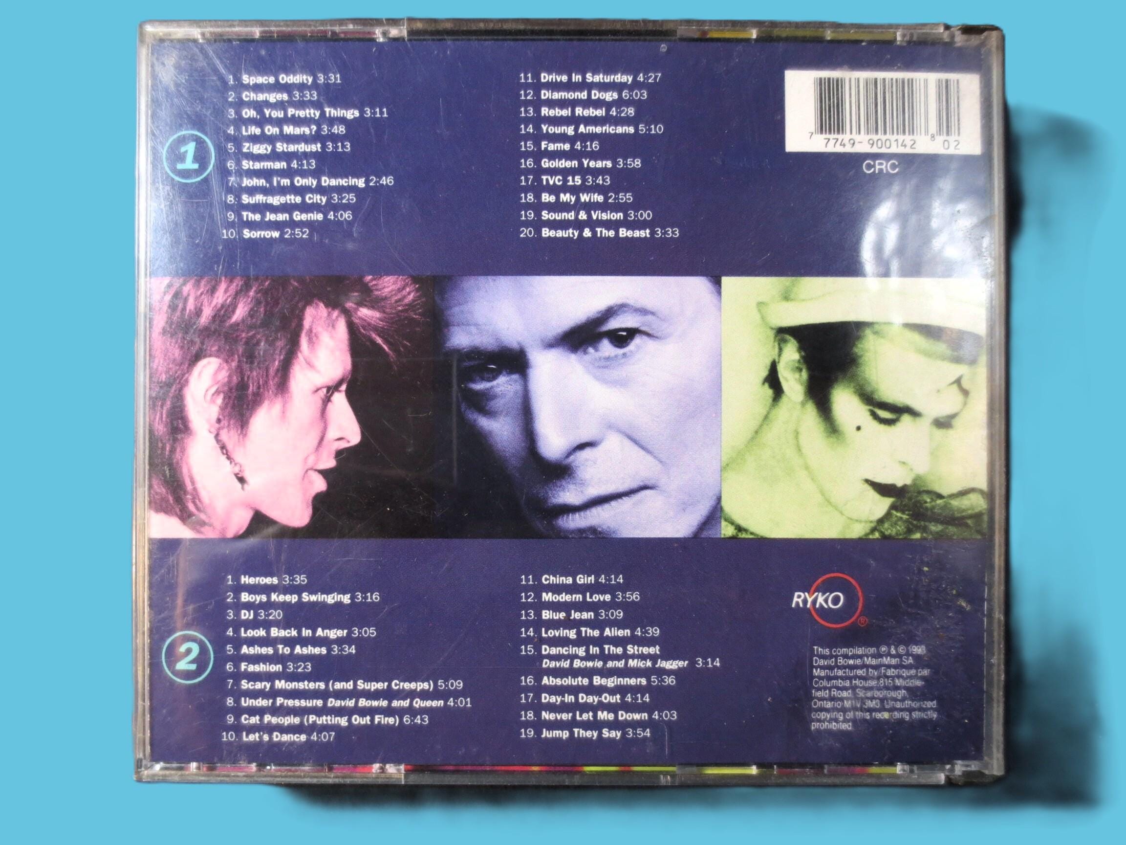 洋楽 BOWIE THE SINGLES 1969 TO 1993 DAVID BOWIE, the Singles 1969-1993, 1993 Compact Disc, Vintage Cd