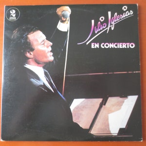 JULIO IGLESIAS, En CONCIERTO, Pop Music Record, Julio Iglesias Music, Julio Iglesias Album, Vinyl Record, Lp, Vintage Records, 1983 Records