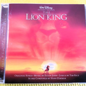 Vintage Cd, LION KING, Walt DISNEY Cd, Lion King Cd, Lion King Soundtrack, Lion King Songs, Lion King Album, Childrens Cd, 2003 Compact Disc