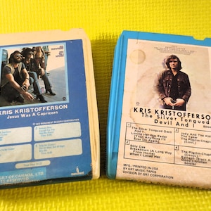 KRIS KRISTOFFERSON, JESUS, Silver Tongued Devil, 8-ścieżkowa kaseta, Greatest Hits, Kasety, Taśma, 8-ścieżkowa kaseta, Country 8-ścieżkowa, 1972 8-ścieżkowa