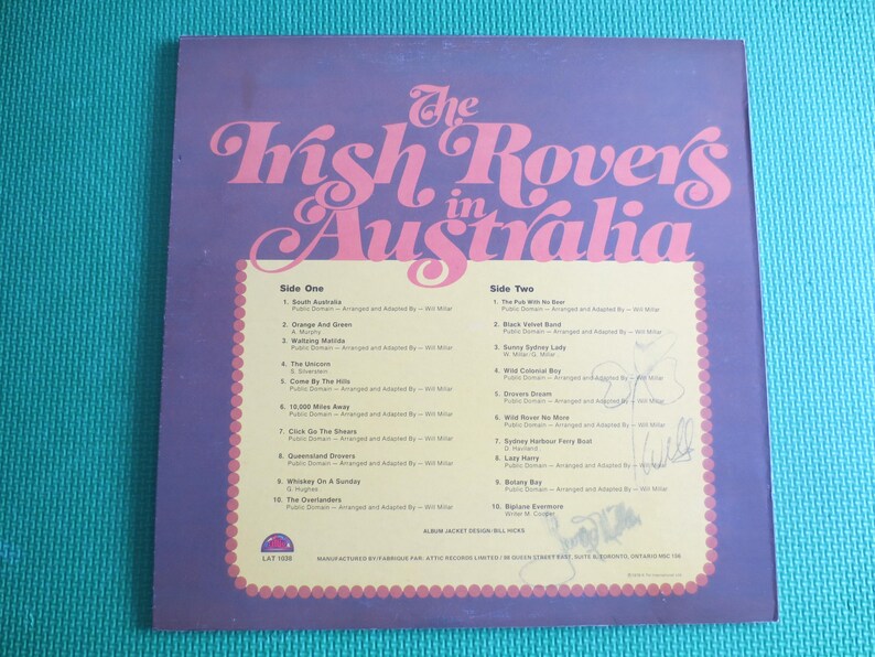 The IRISH ROVERS, in AUSTRALIA, Irish Rovers Records, Irish Rovers
