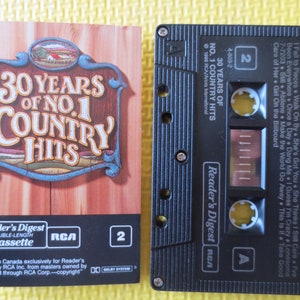 Cassette Tapes, 30 Years of NUMBER 1 Hits, COUNTRY Music Tape, Readers Digest Tape, Tape Cassette, Country Cassette, Cassette, 1986 Cassette
