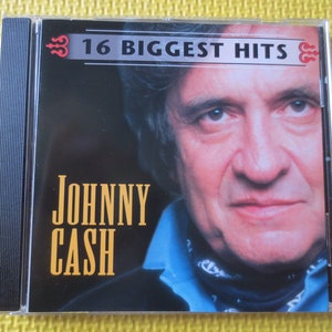 Vintage Cd, JOHNNY CASH, 16 BIGGEST Hits, Johnny Cash Cd, Johnny Cash Album, Johnny Cash Songs, Cds, Classic Country, 1999 Compact Disc