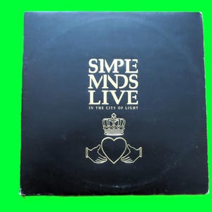 SIMPLE MINDS, LIVE in the City of Light, 1987 Disque, album vintage, Lp vinyle