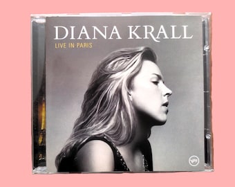DIANA KRALL, EN VIVO en París, Álbum de Jazz, Disco Compacto 2002, CD Vintage