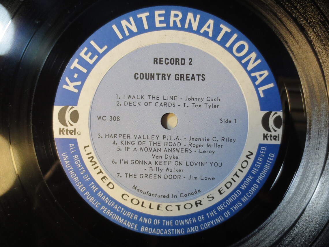 Vintage Records KTEL BEST of COUNTRY Music KTel Records Etsy