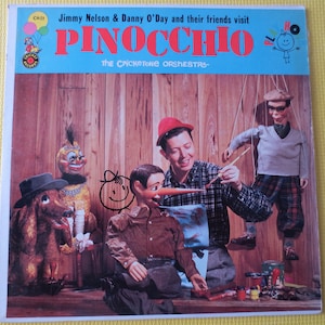 Vintage Records, PINOCCHIO, JIMMY NELSON, Childrens Record, Vintage Vinyl, Record, Kids Record, Kid Vinyl, Vinyl Record, Vinyl, 1959 Records