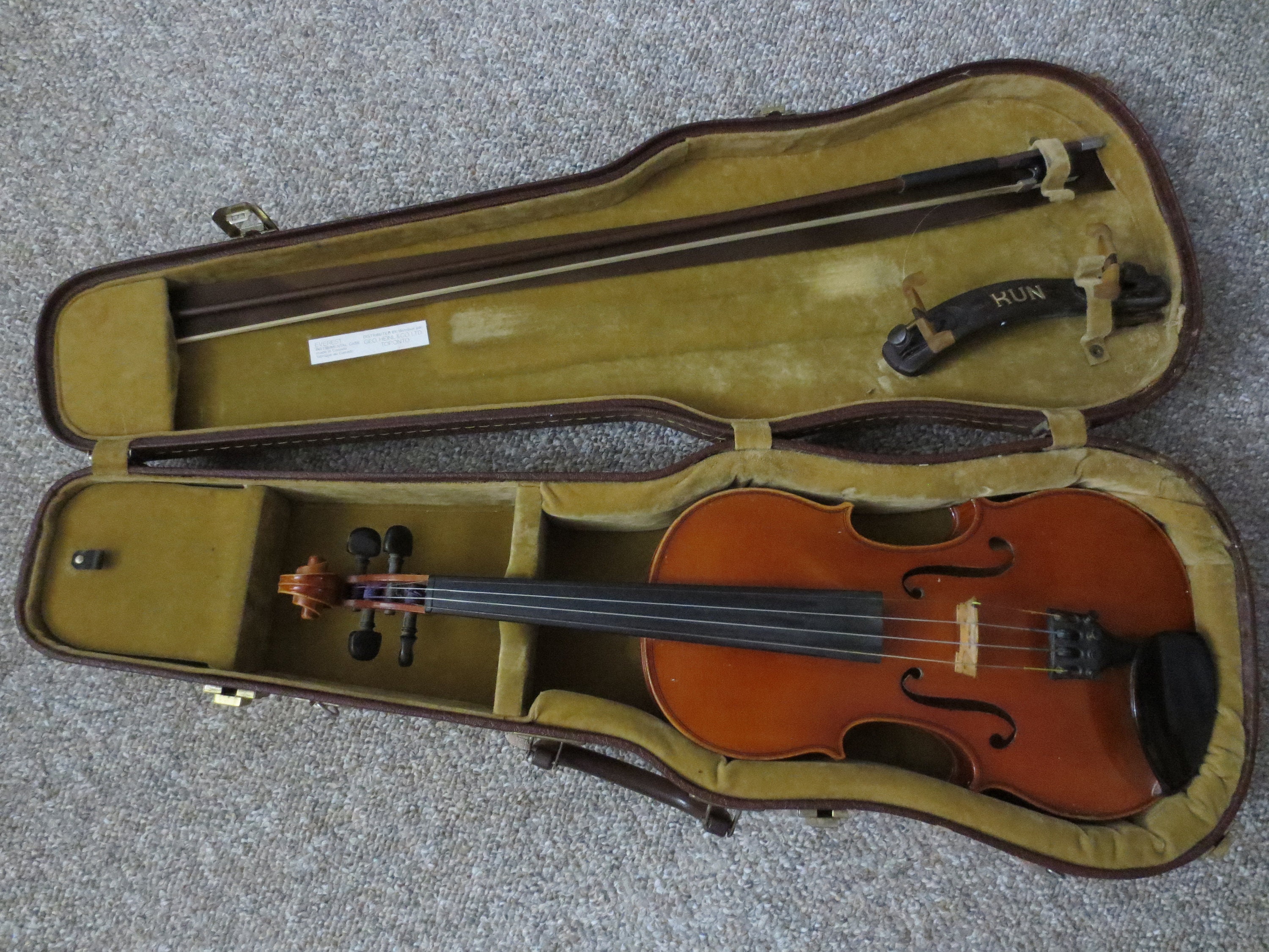 Långiver Løse Regan Vintage VIOLIN LOUIS HANDORF 3/4 Violin Bow and Case Louis - Etsy