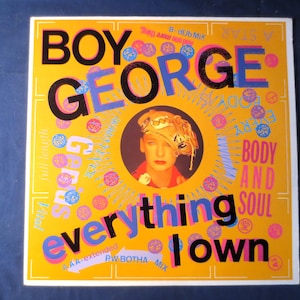 BOY GEORGE, EVERYTHING I Own, Culture Club, Boy George Record, Culture Club Record, Pop Records, Vinyl Albums, Vintage Records, 1987 Records