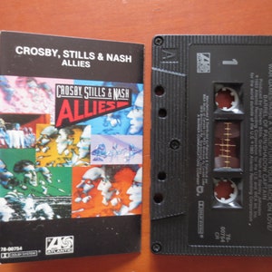 Vintage Cassette, CROSBY, STILLS and NASH, Rock Tape, Allies Lp, Tape Cassette, Rock Music Cassette, Tapes, Rock Cassette, 1983 Cassette