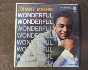 Johnny Mathis "Wonderful" LP, 1957 Vintage Vinyl Record