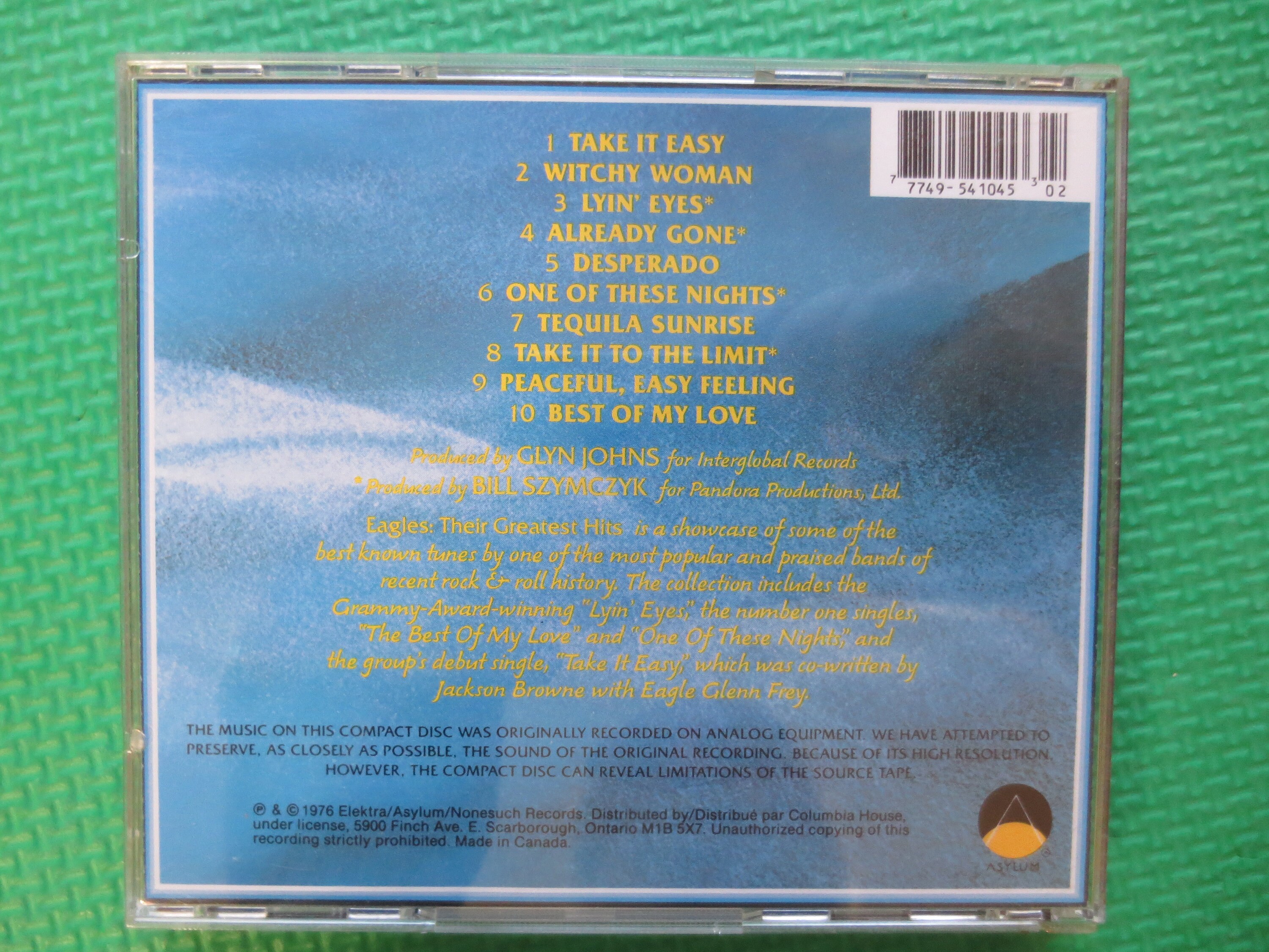 Vintage Cds, the EAGLES, GREATEST Hits, the Eagles Cd, the