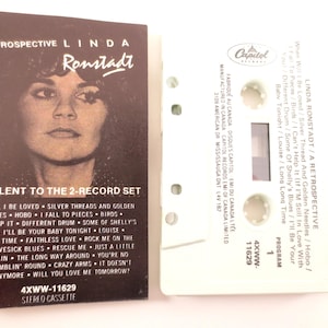 Cassette Tape, LINDA RONSTADT, A RETROSPECTIVE, Linda Ronstadt Tape, Linda Ronstadt Hits,  Linda Ronstadt Album, Country Tape, 1977 Cassette