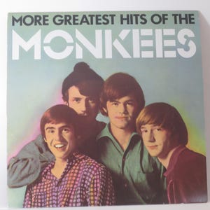 Vintage Records, The MONKEES, More GREATEST Hits, The Monkees Record, The Monkees Album, The Monkees Lp, The Monkees Songs, Lp, 1982 Records