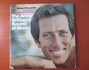 ANDY WILLIAMS, Sound of Music, Vintage Double Album, 1968 Record, Vinyl Lp